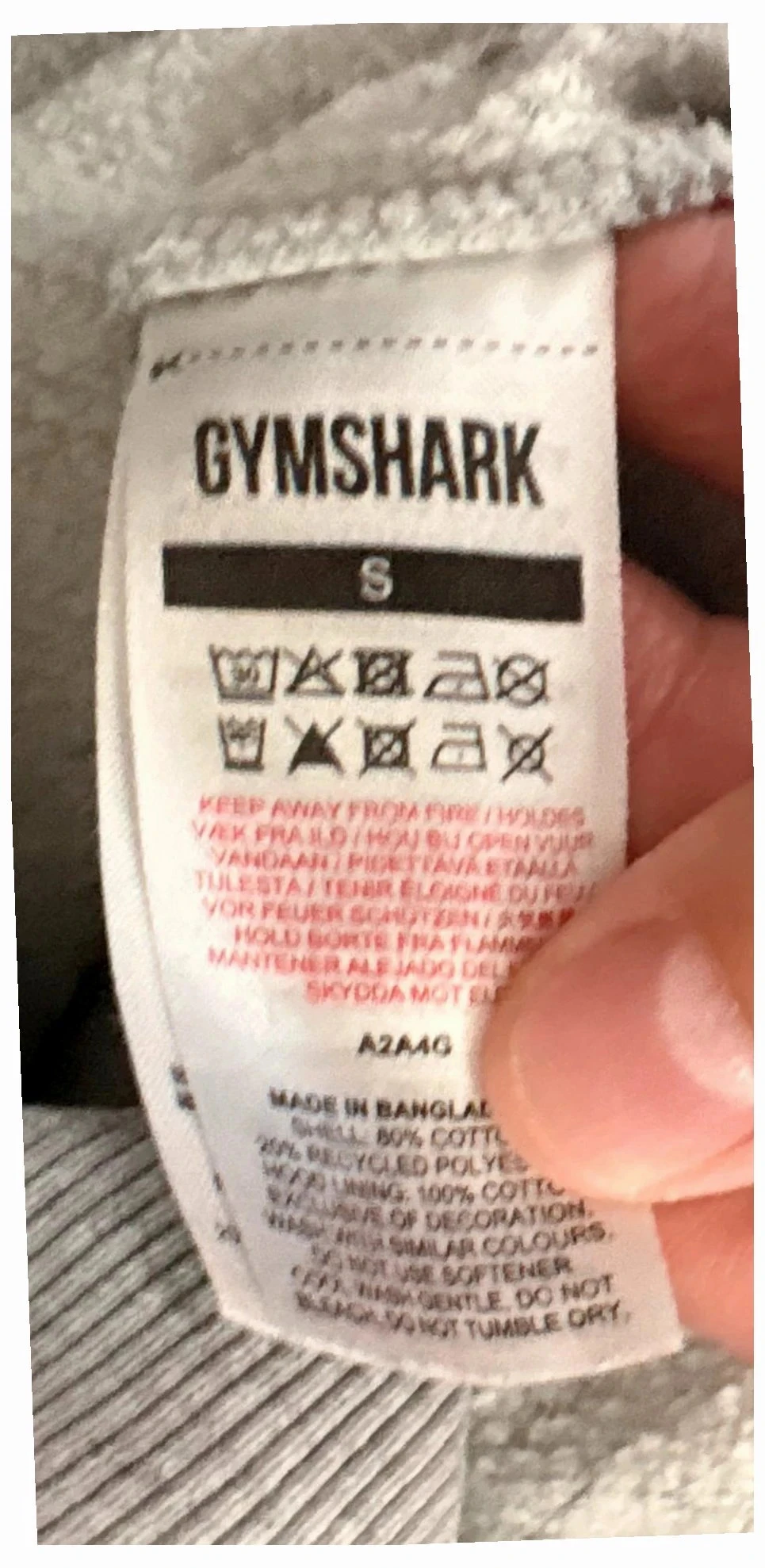 Sweat à capuche Gymshark gris chiné taille S – photo 10